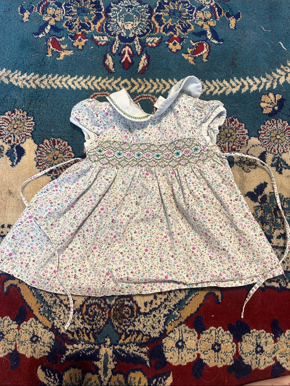Girls' Floral Smocked Dress Classic Style